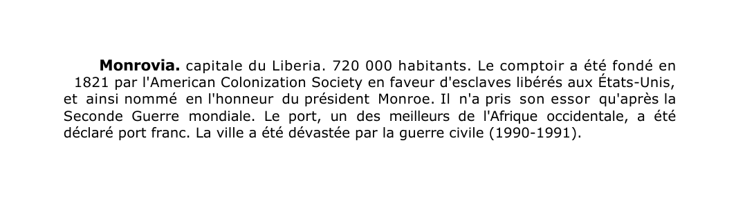 Prévisualisation du document Monrovia.