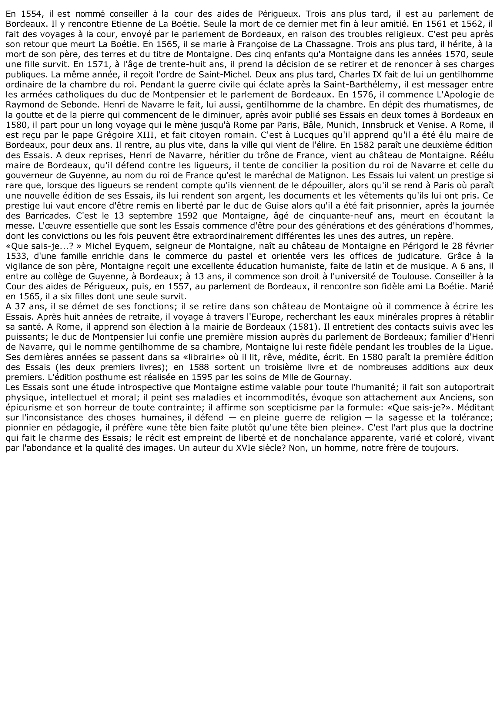 Prévisualisation du document Montaigne (1533-1592)
