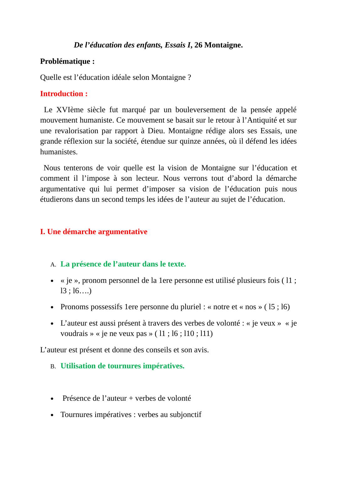 Prévisualisation du document Montaigne, De l&#8217;éducation des enfants, Essais I-26
