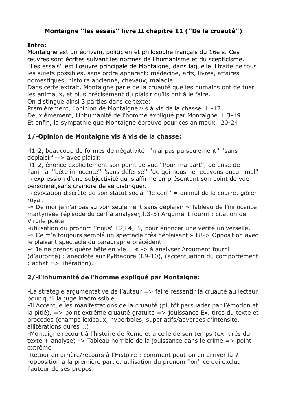 Prévisualisation du document Montaigne ''les essais'' livre II chapitre 11 (''De la cruauté'')