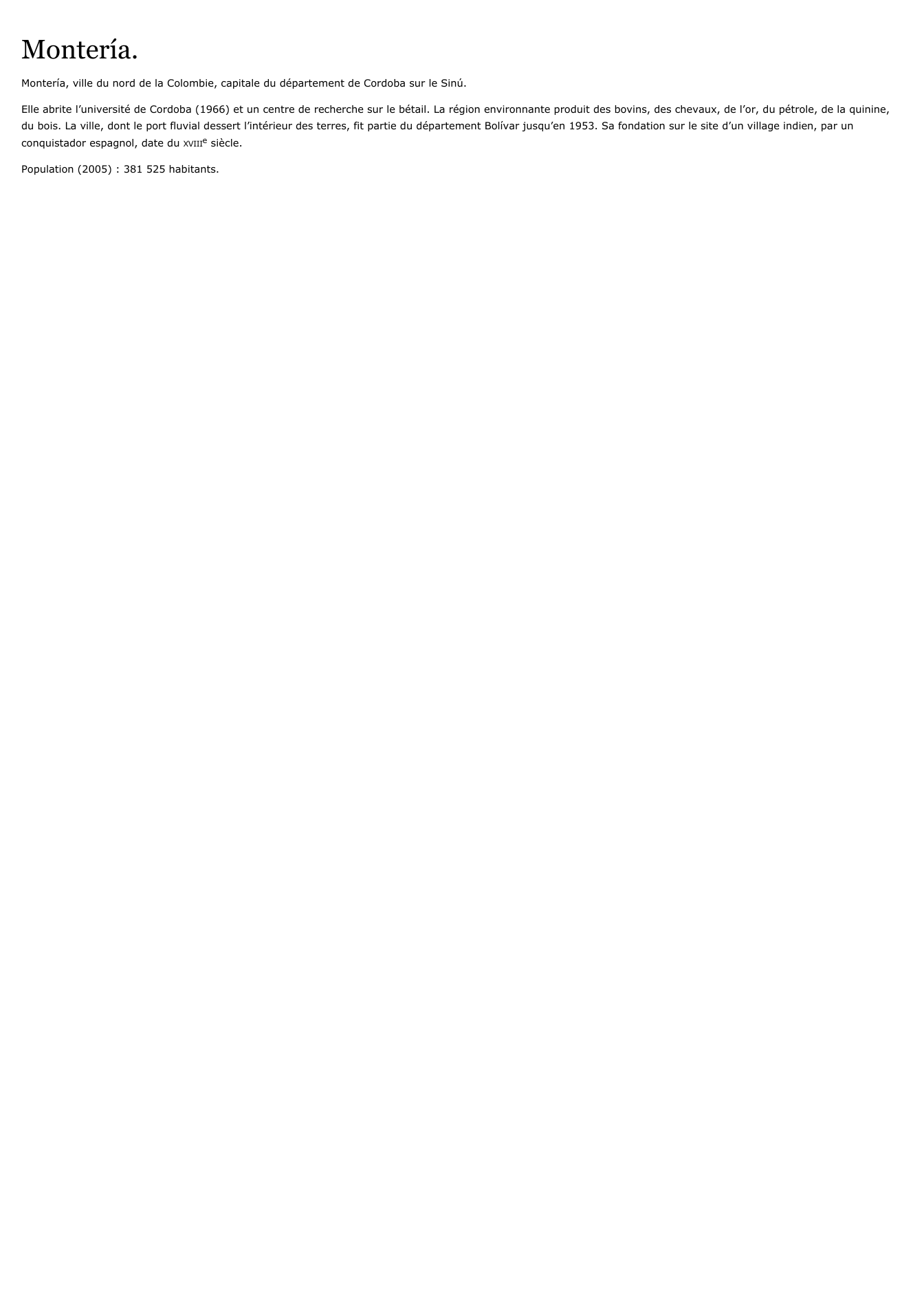 Prévisualisation du document Montería.