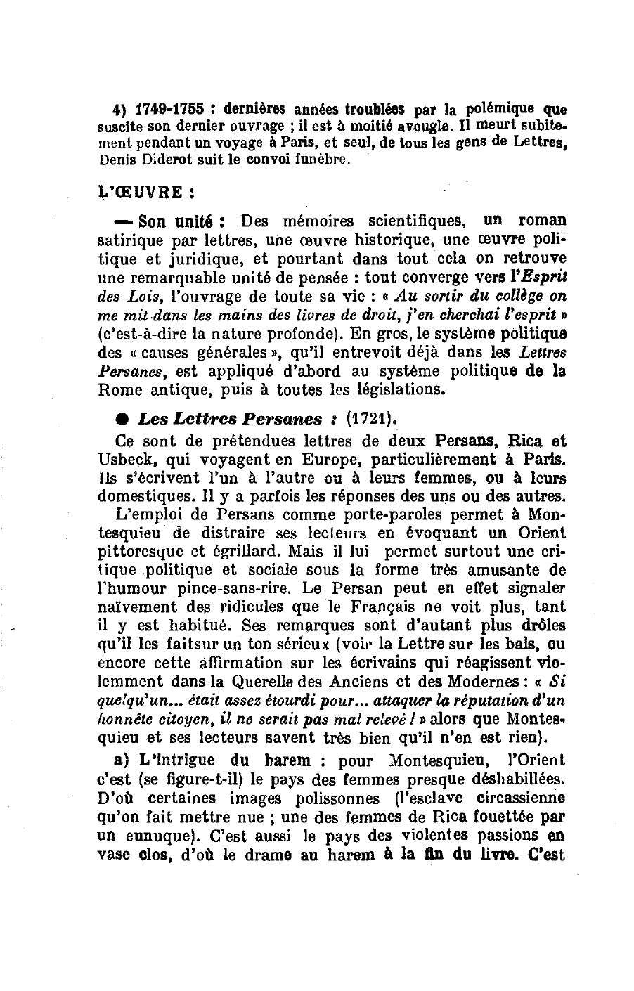 Prévisualisation du document MONTESQUIEU : 1689 - 1755. VIE ET OEUVRE