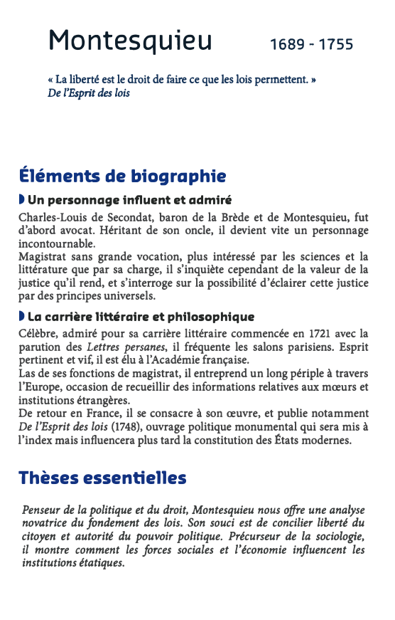 Prévisualisation du document Montesquieu: il faut que, par la disposition des choses, le pouvoir arrête le pouvoir.