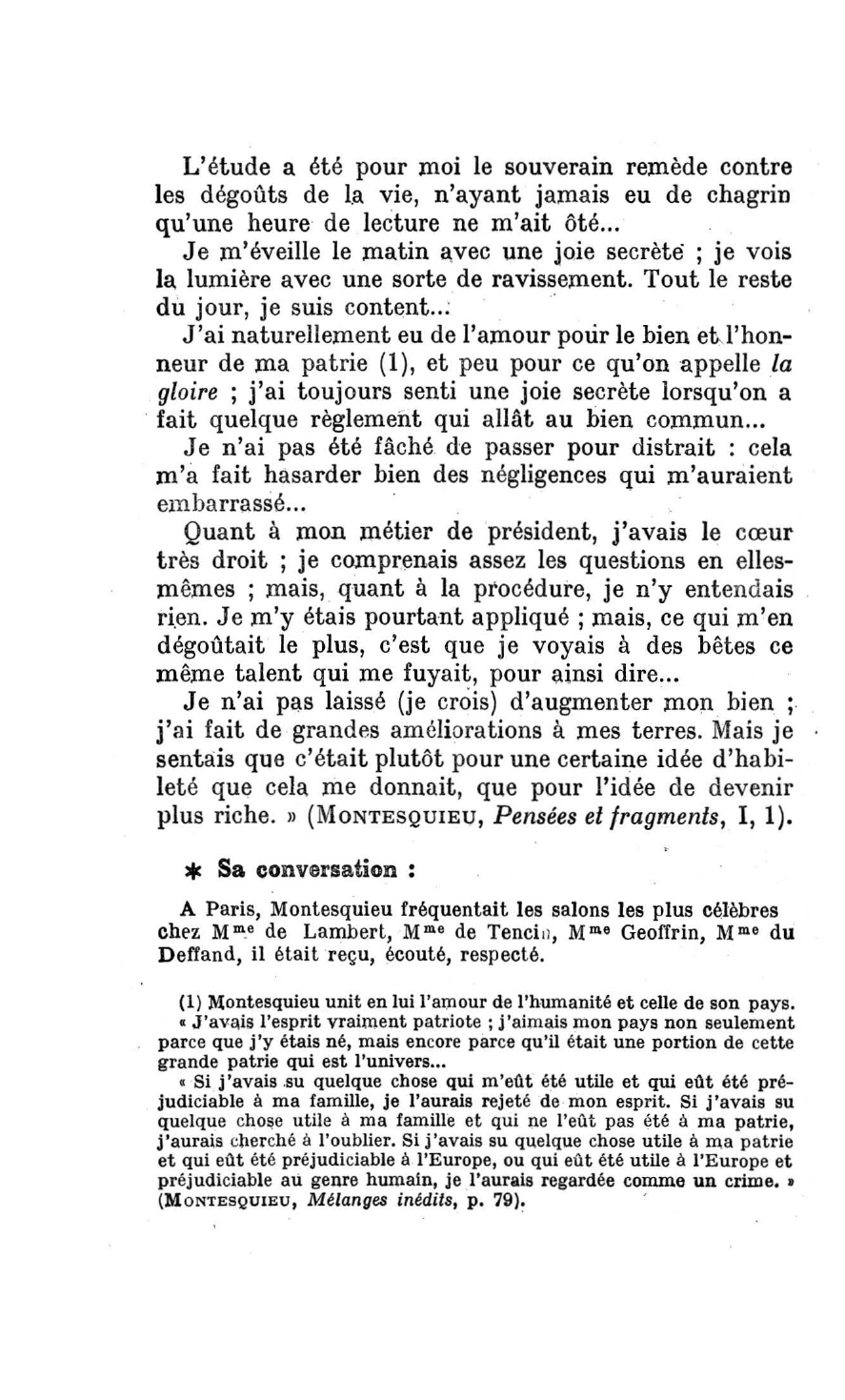 Prévisualisation du document MONTESQUIEU: jugements et critiques de son oeuvre
