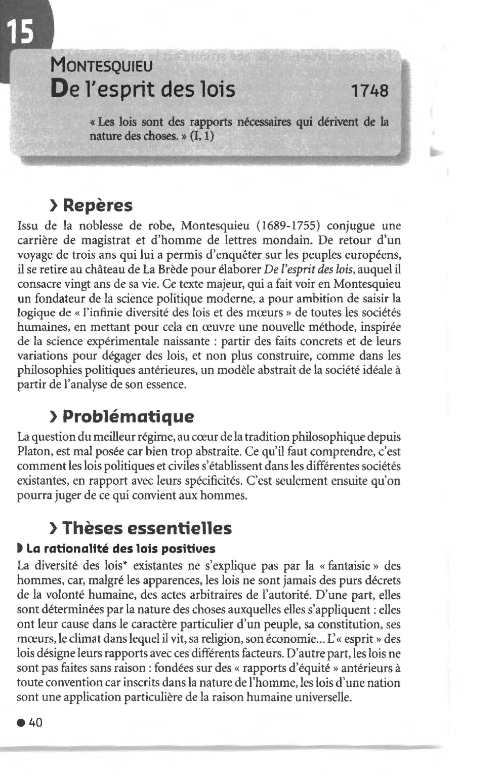 Prévisualisation du document MONTESQUIEU: L'ESPRIT DES LOIS