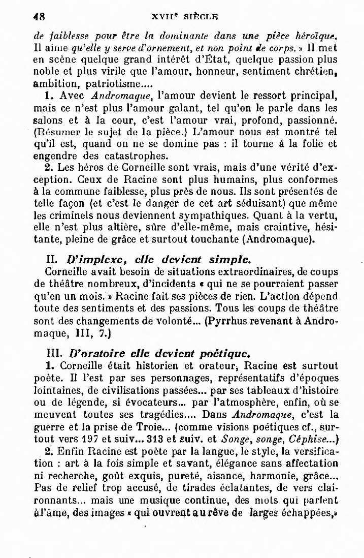 Prévisualisation du document Montrer par un exemple précis (Andromaque ou une autre pièce) ce que Racine apportait de nouveau à la scène française.