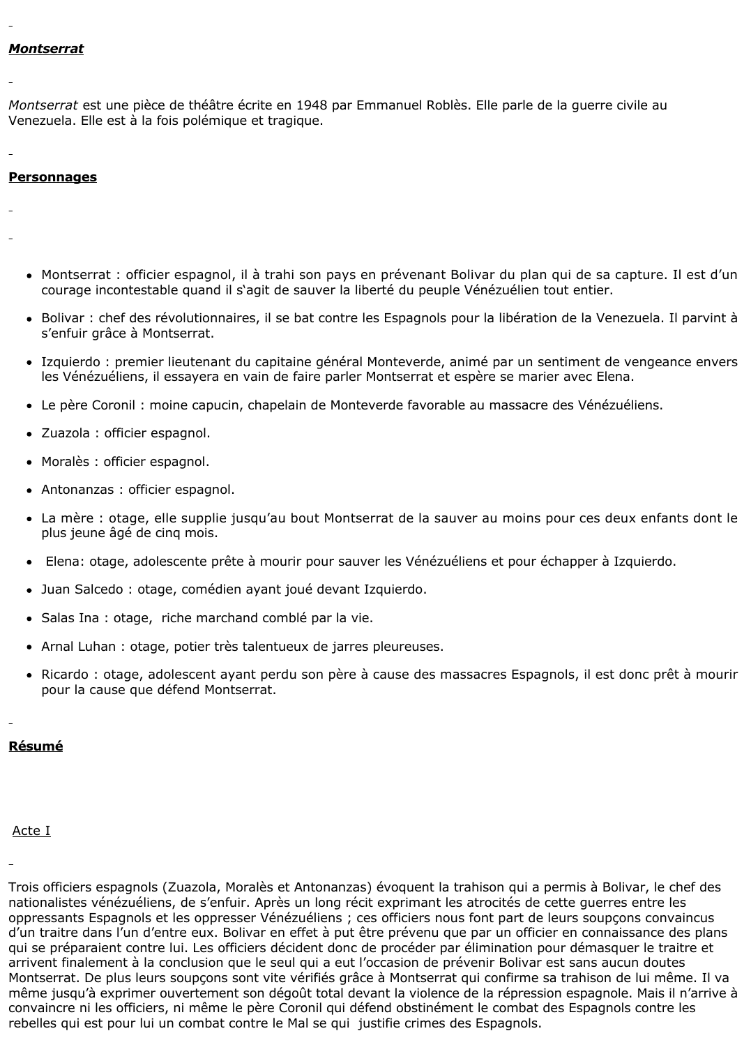Prévisualisation du document Montserrat de Emmanuel Roblès (fiche de lecture)