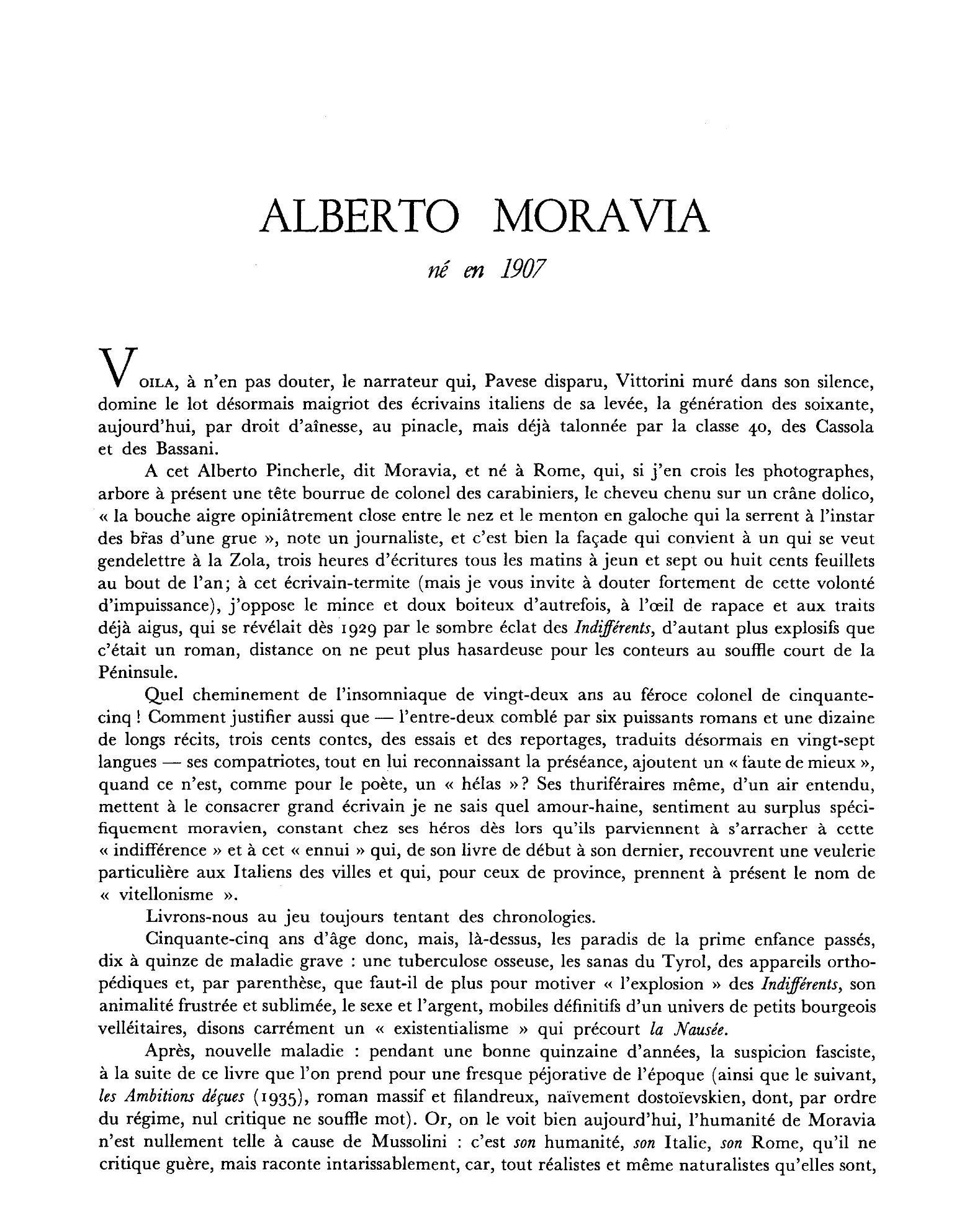 Prévisualisation du document Moravia (Alberto)