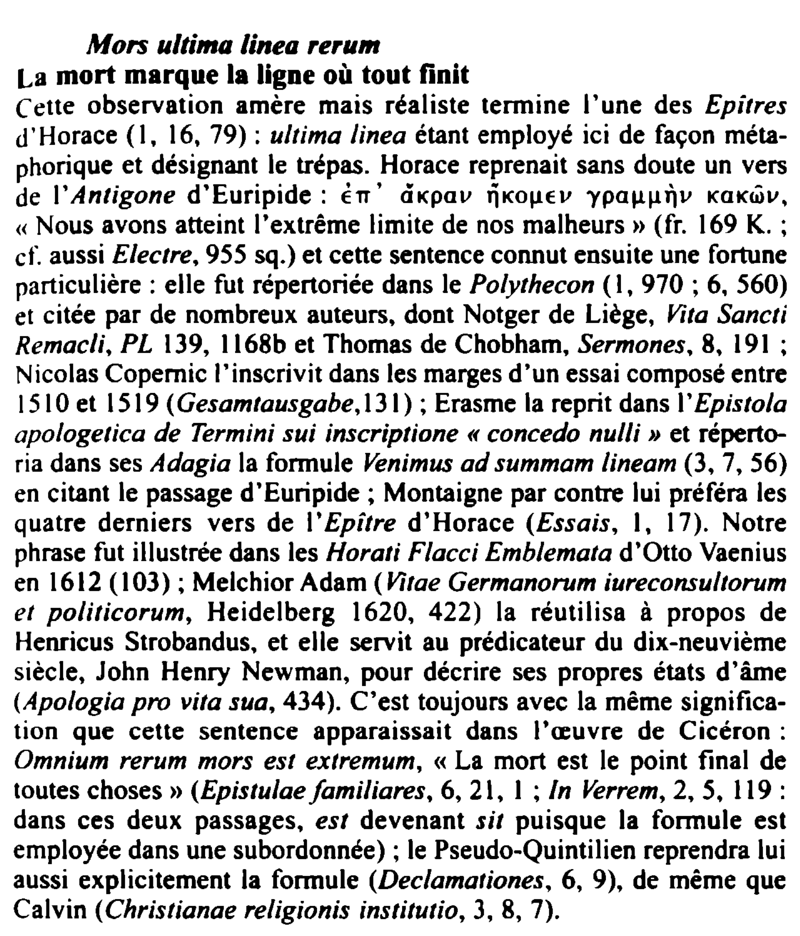 Prévisualisation du document Mors u/tima linea rerum
La mort marque la ligne où tout finit
Cette observation amère mais réaliste te1111ine l'une des...