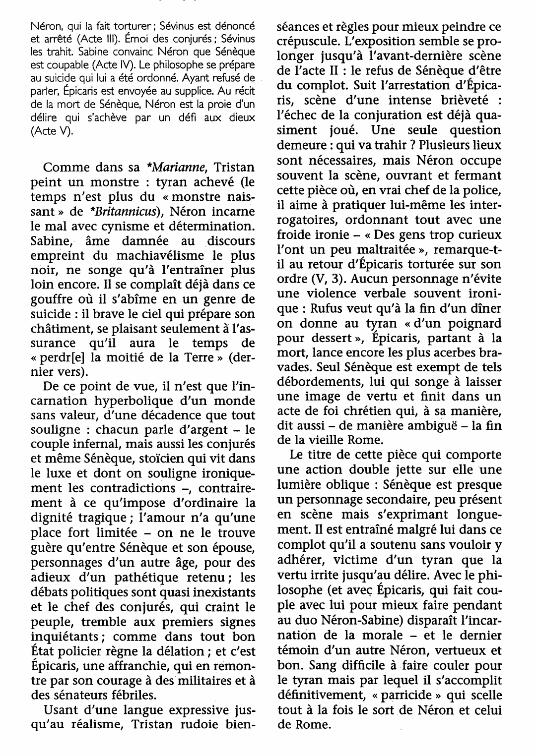 Prévisualisation du document Mort DE SÉNÈQUe (la) de Tristan L'Hermite (résumé de l'oeuvre & analyse détaillée)