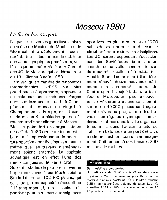 Prévisualisation du document Moscou 1980:La fin et les moyens (sport).