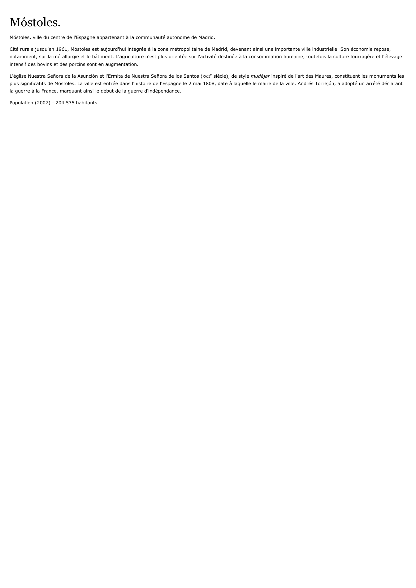Prévisualisation du document Móstoles.