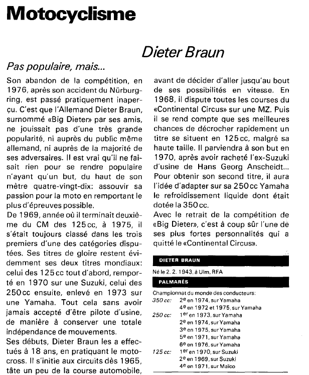 Prévisualisation du document Motocyclisme:Dieter Braun (sport).