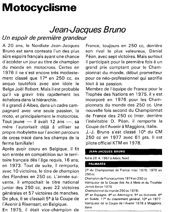 Prévisualisation du document Motocyclisme:Jean-Jacques Bruno (sport).