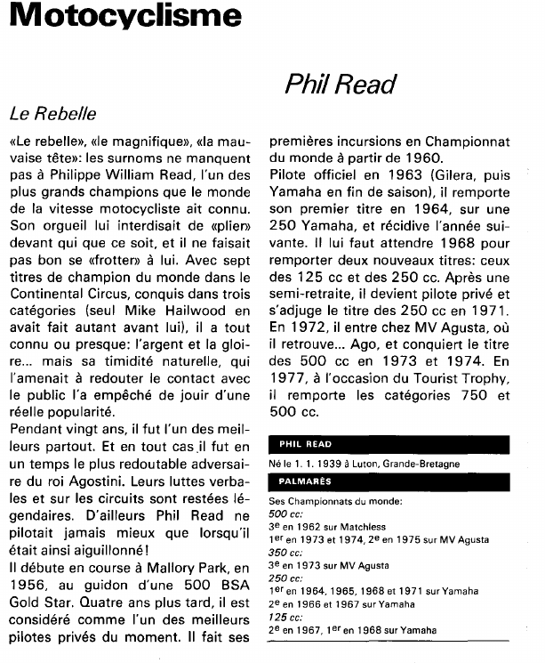 Prévisualisation du document Motocyclisme:Phil Read (sport).