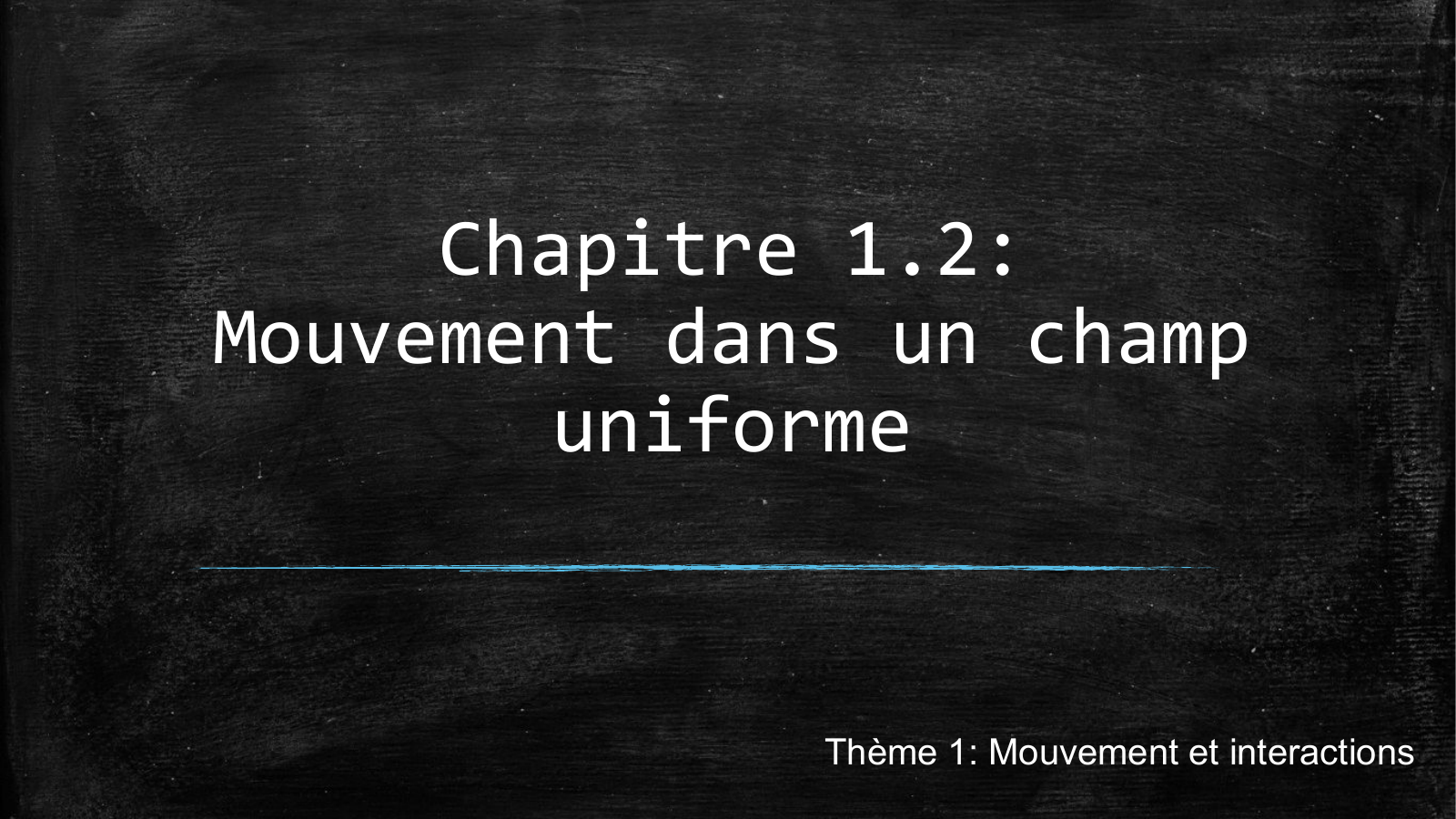 Prévisualisation du document mouvement dans un champ uniforme