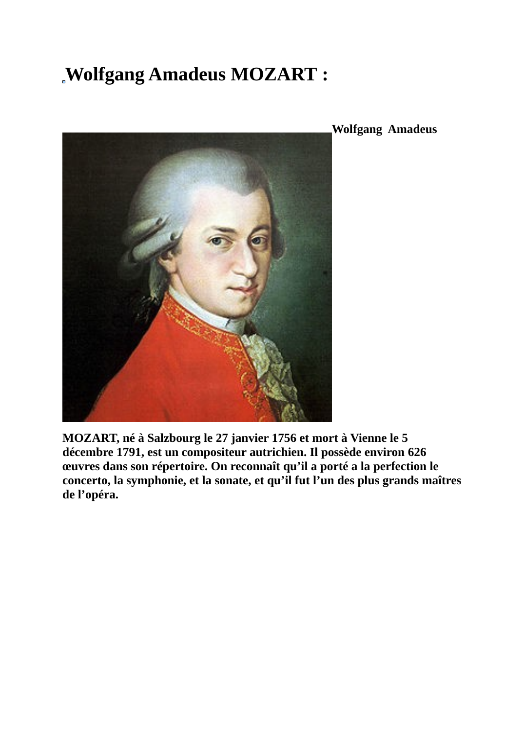 Prévisualisation du document Mozart