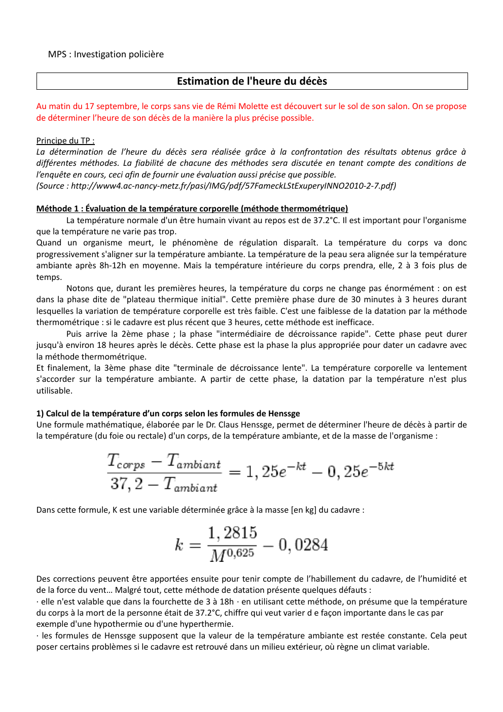 Prévisualisation du document MPS : Investigation policière