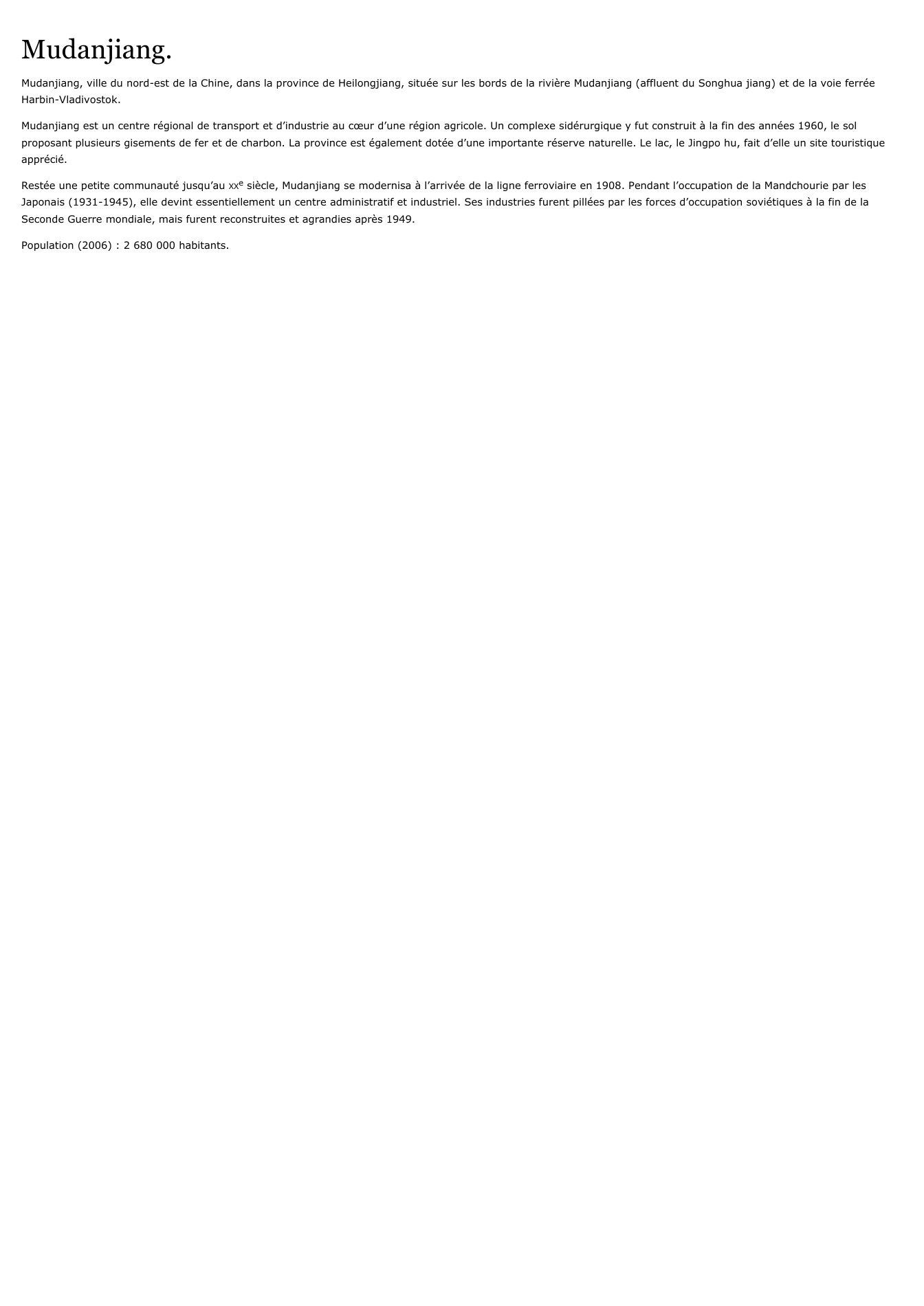 Prévisualisation du document Mudanjiang.