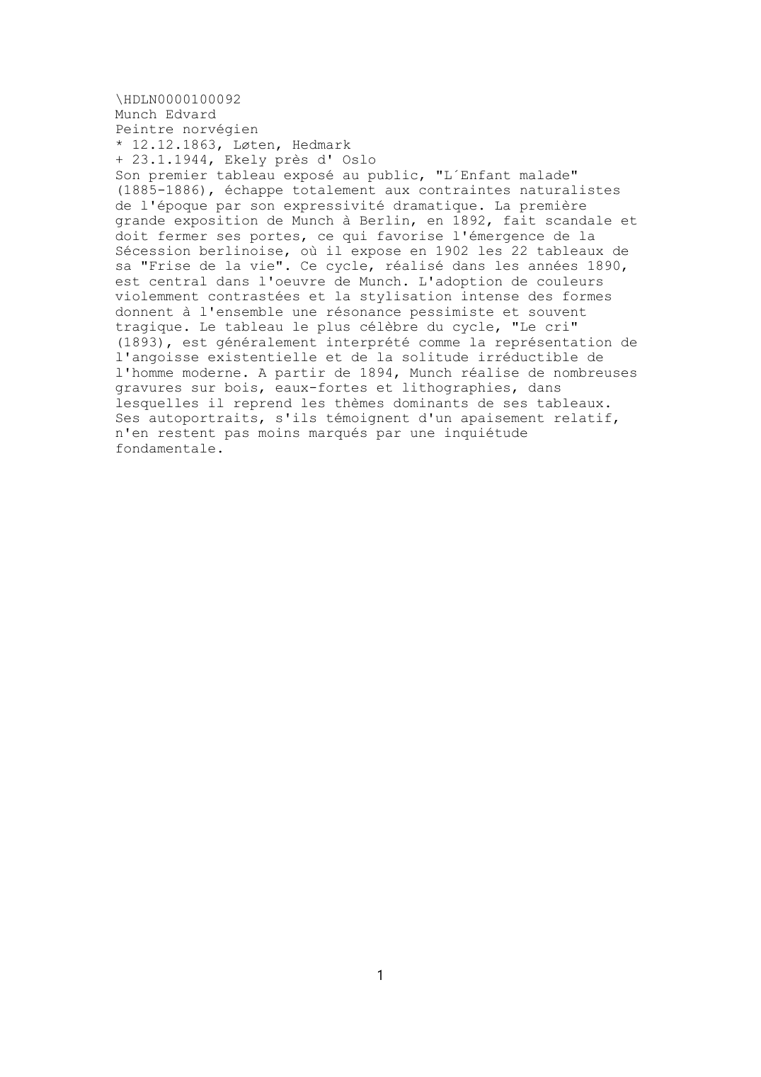 Prévisualisation du document Munch Edvard