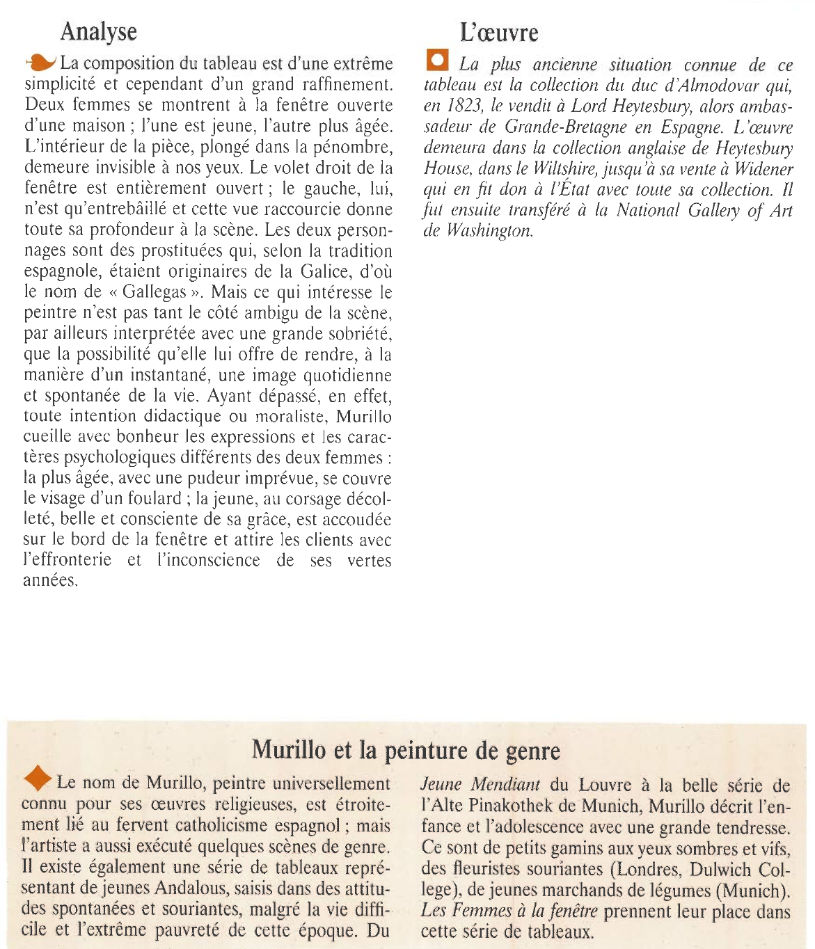 Prévisualisation du document MURILLO Bartolome Esteban : LES FEMMES À LA FENÊTRE («LAS GALLEGAS»)