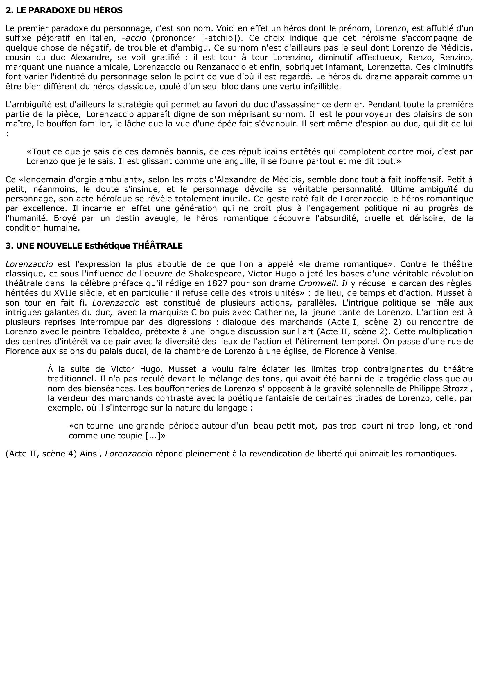Prévisualisation du document MUSSET: Lorenzaccio (Fiche de lecture)