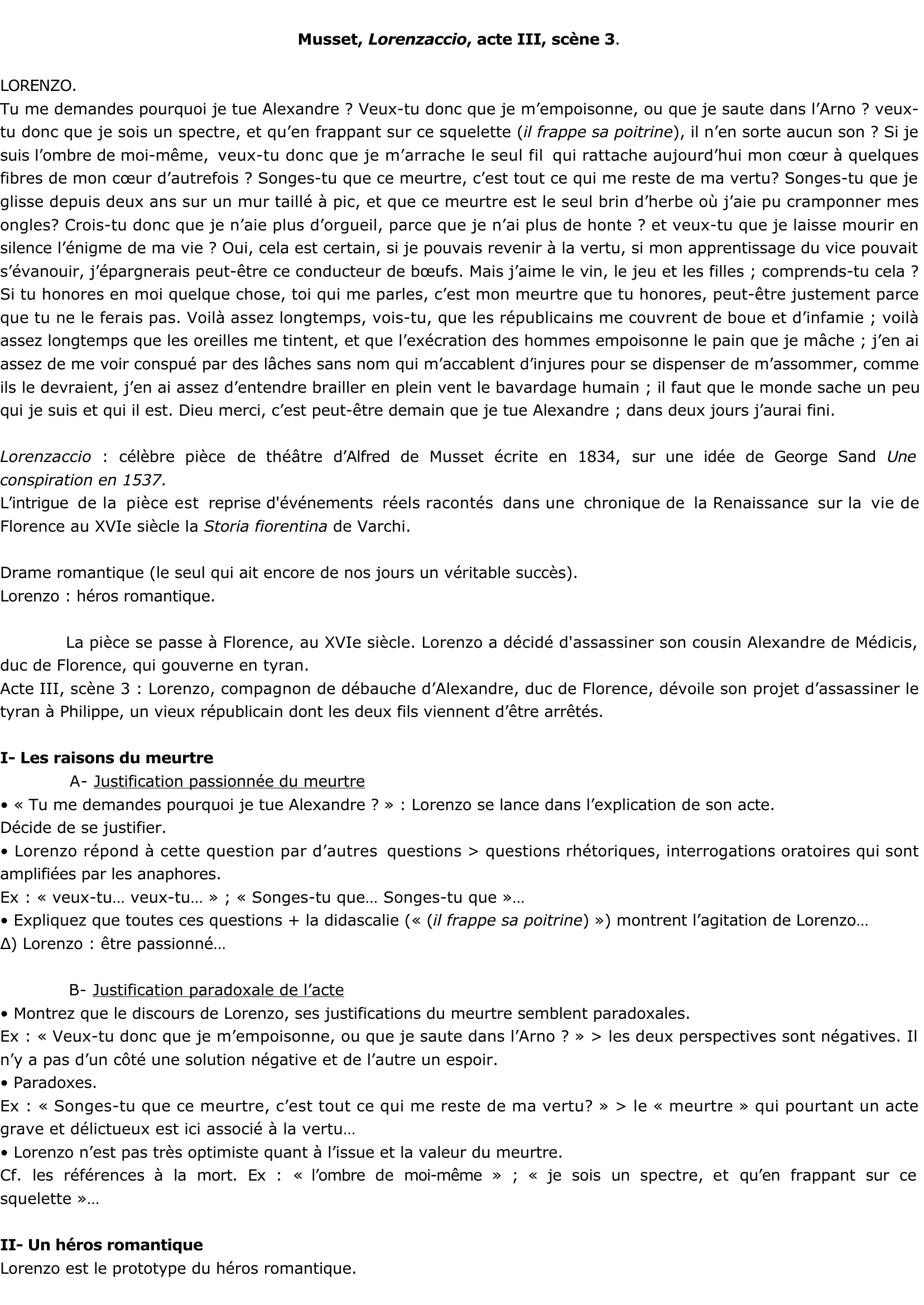 Prévisualisation du document Musset, Lorenzaccio, III, 3.