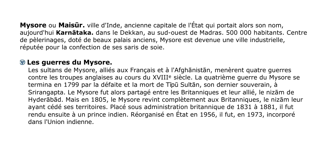 Prévisualisation du document Mysore ou Mais?r.
