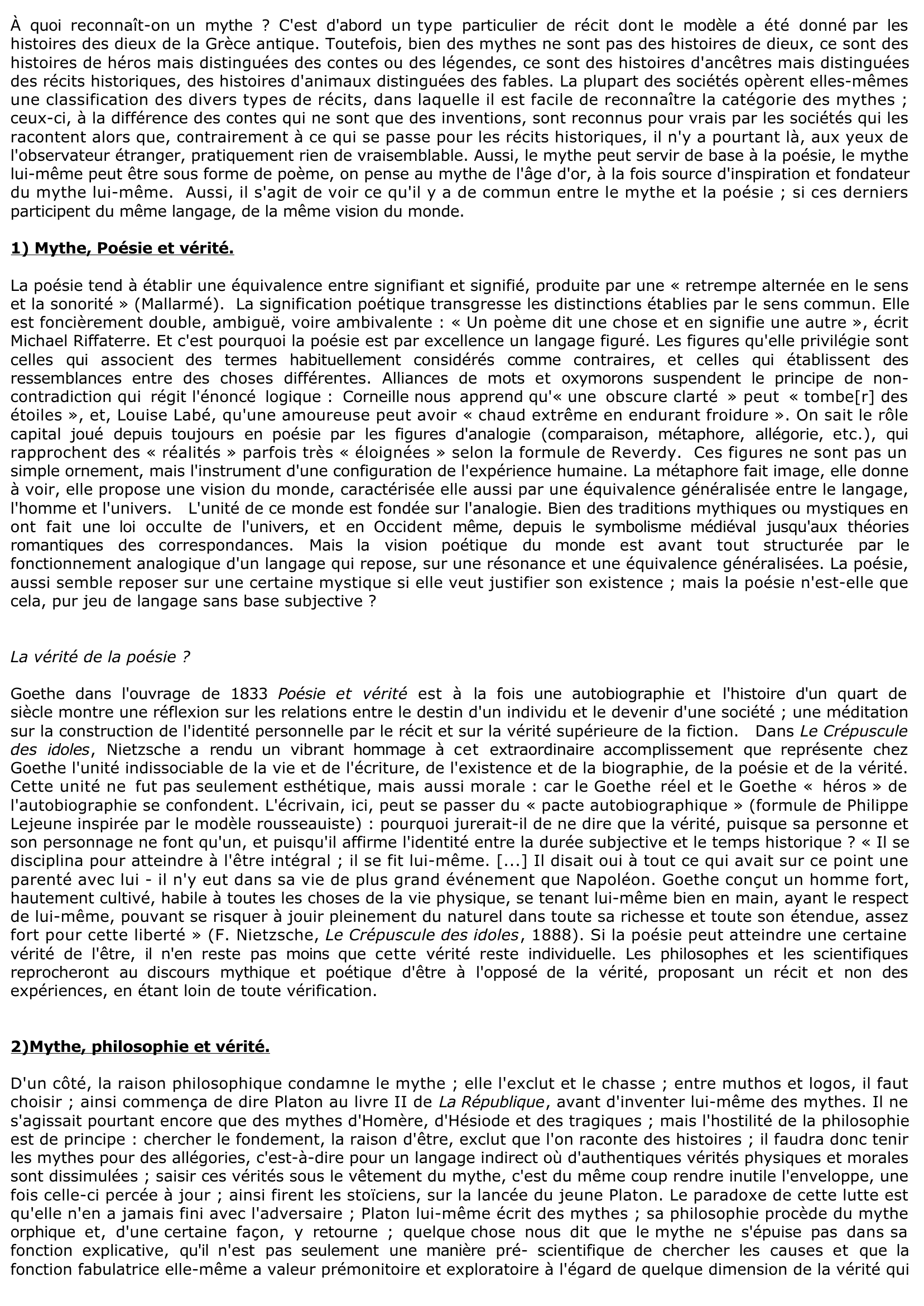 Prévisualisation du document Mythe et poésie contiennent-ils une par de vérité ?