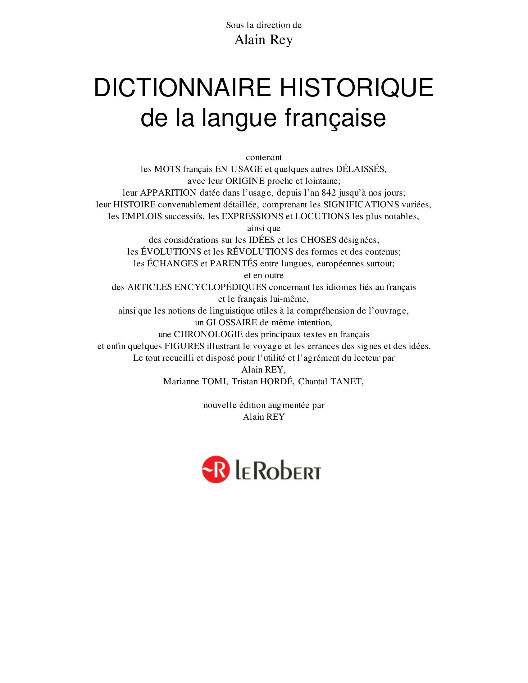 Prévisualisation du document n~ ictio~ nn ~aire

Historique
de Ia langue
.