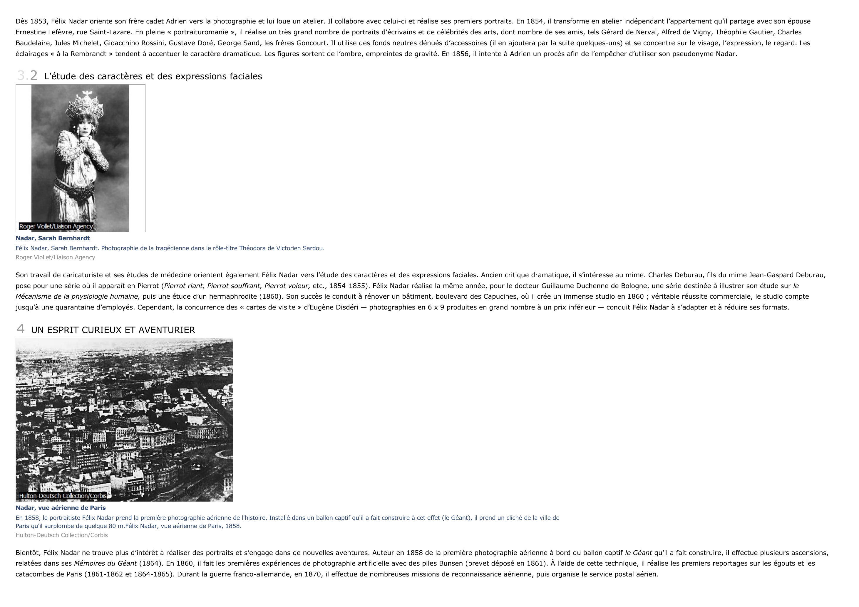 Prévisualisation du document Nadar, Félix - photographes et photographie.