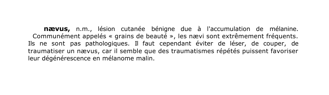 Prévisualisation du document nævus, n.