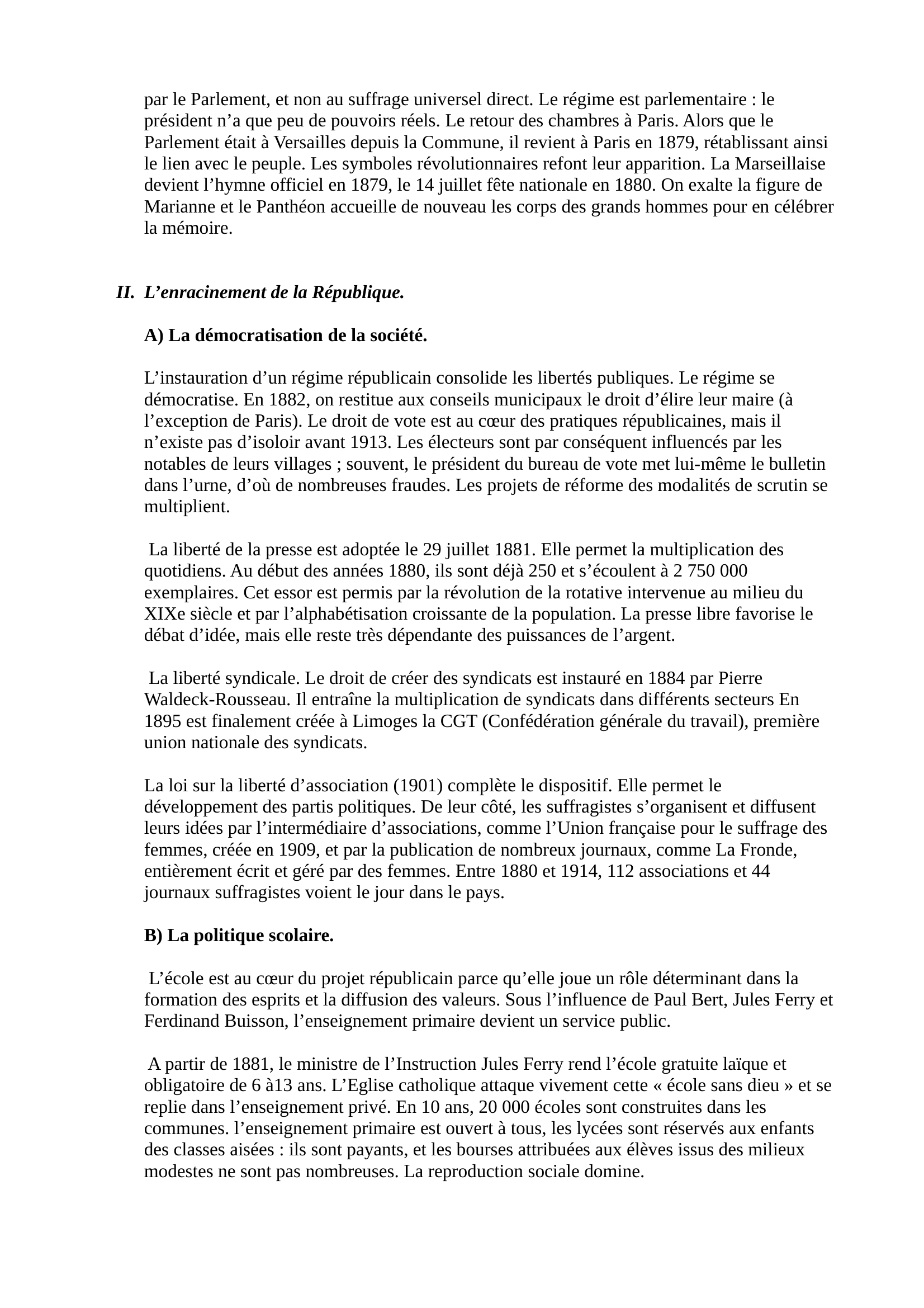 Prévisualisation du document Naissance et affirmation de La Troisième République