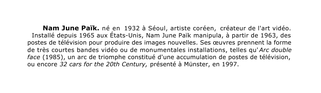 Prévisualisation du document Nam June Païk.