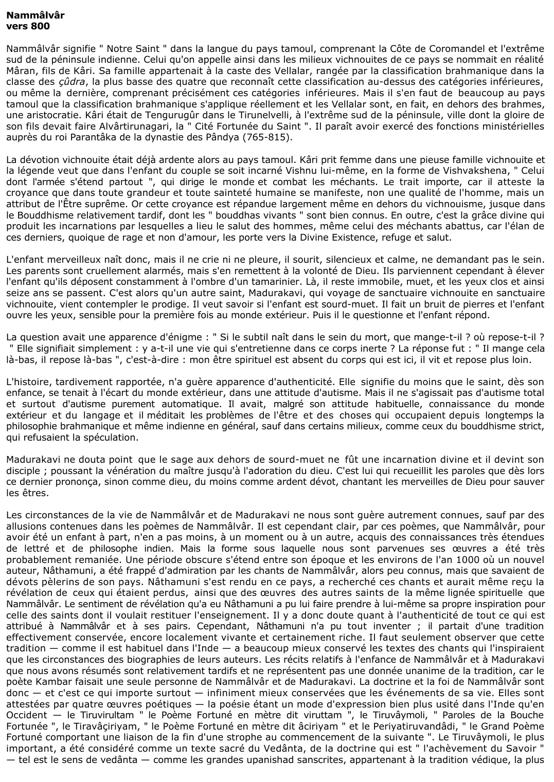 Prévisualisation du document Nammâlvâr