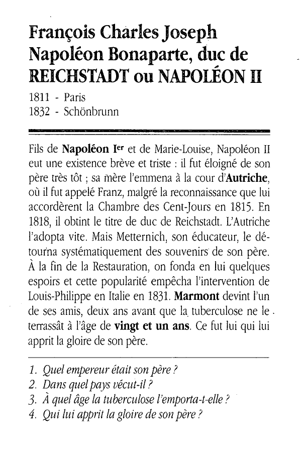 Prévisualisation du document Napoléon II, roi de Rome