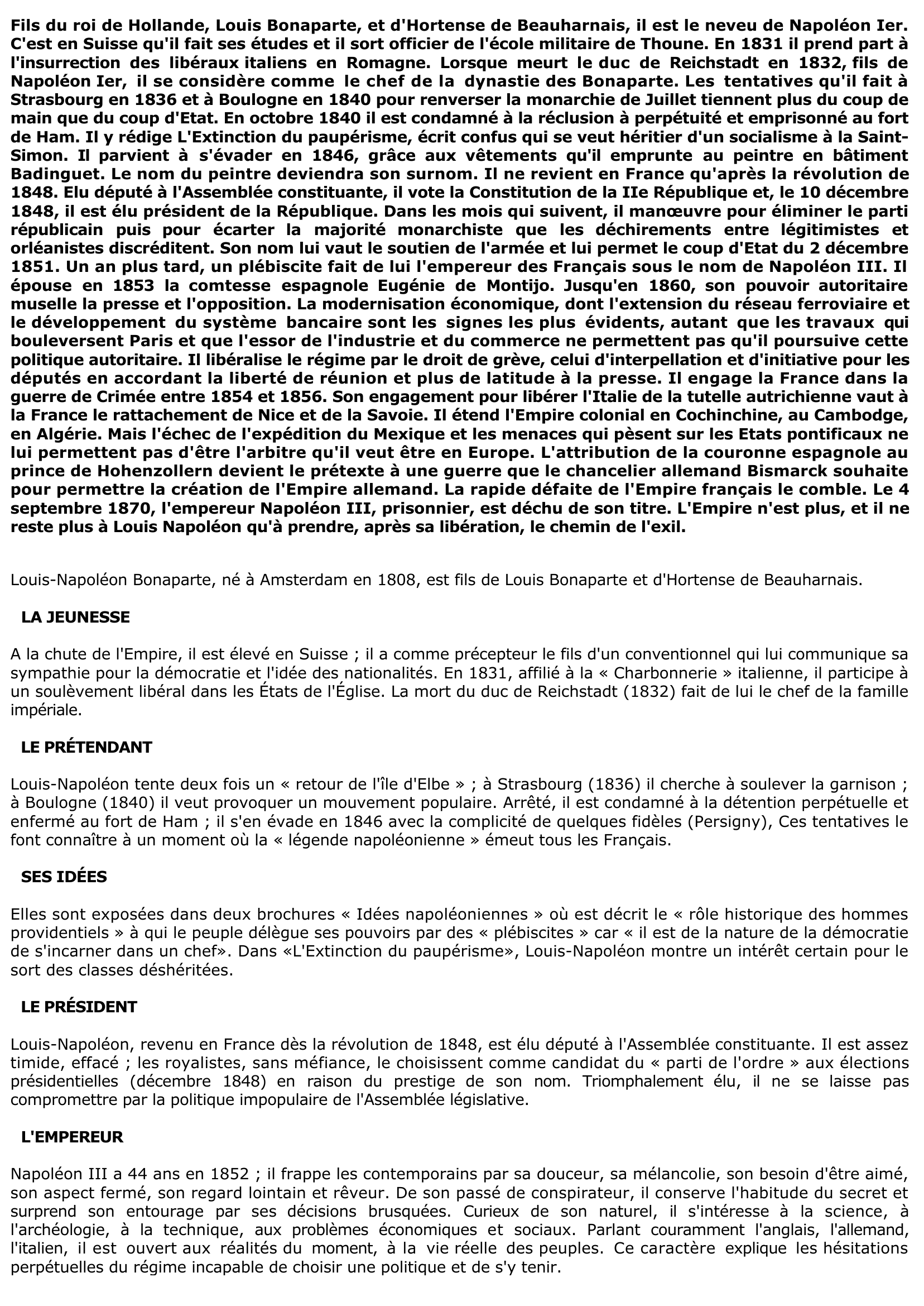 Prévisualisation du document NAPOLÉON III