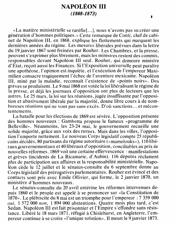 Prévisualisation du document NAPOLÉON III