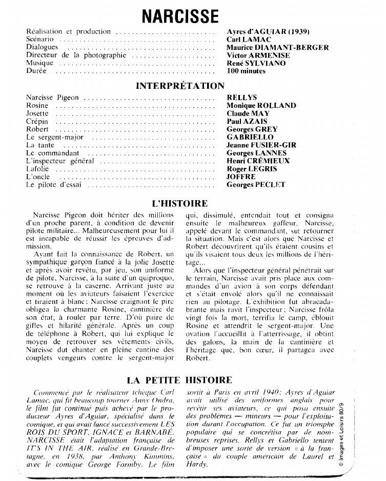 Prévisualisation du document NARCISSE