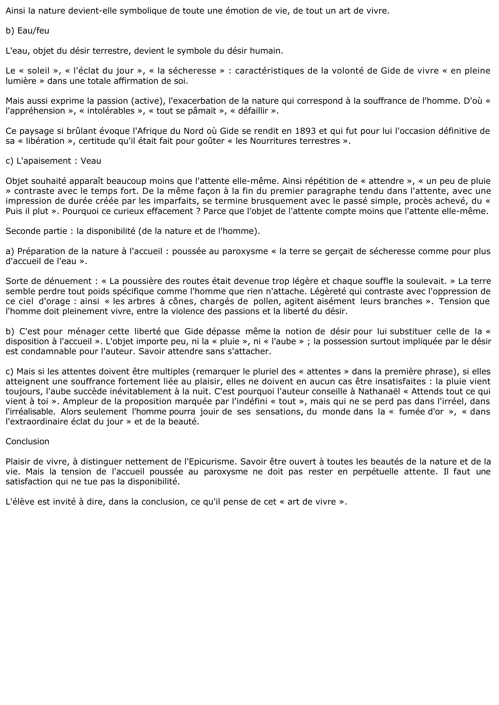 Prévisualisation du document Nathanaël, je te parlerai des attentes. André Gide, Les Nourritures terrestres.