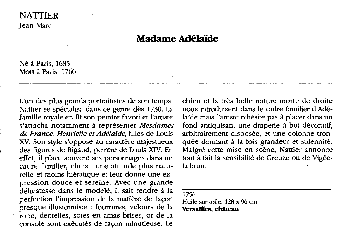 Prévisualisation du document NATTIER Jean-Marc : Madame Adélaïde