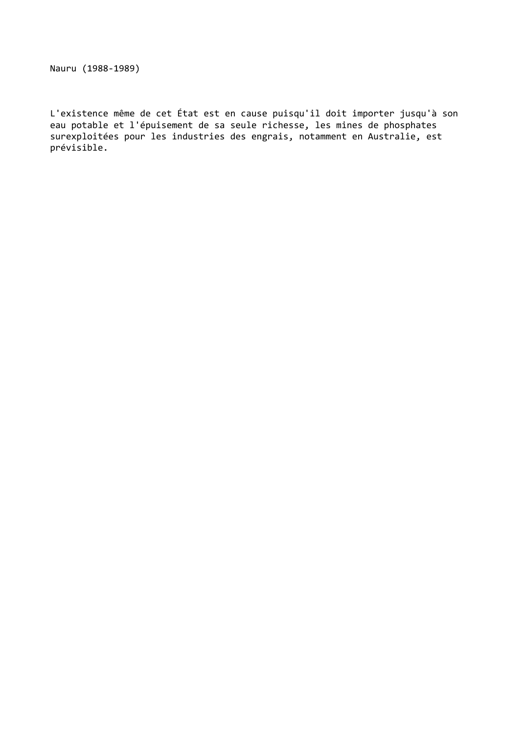 Prévisualisation du document Nauru (1988-1989)
