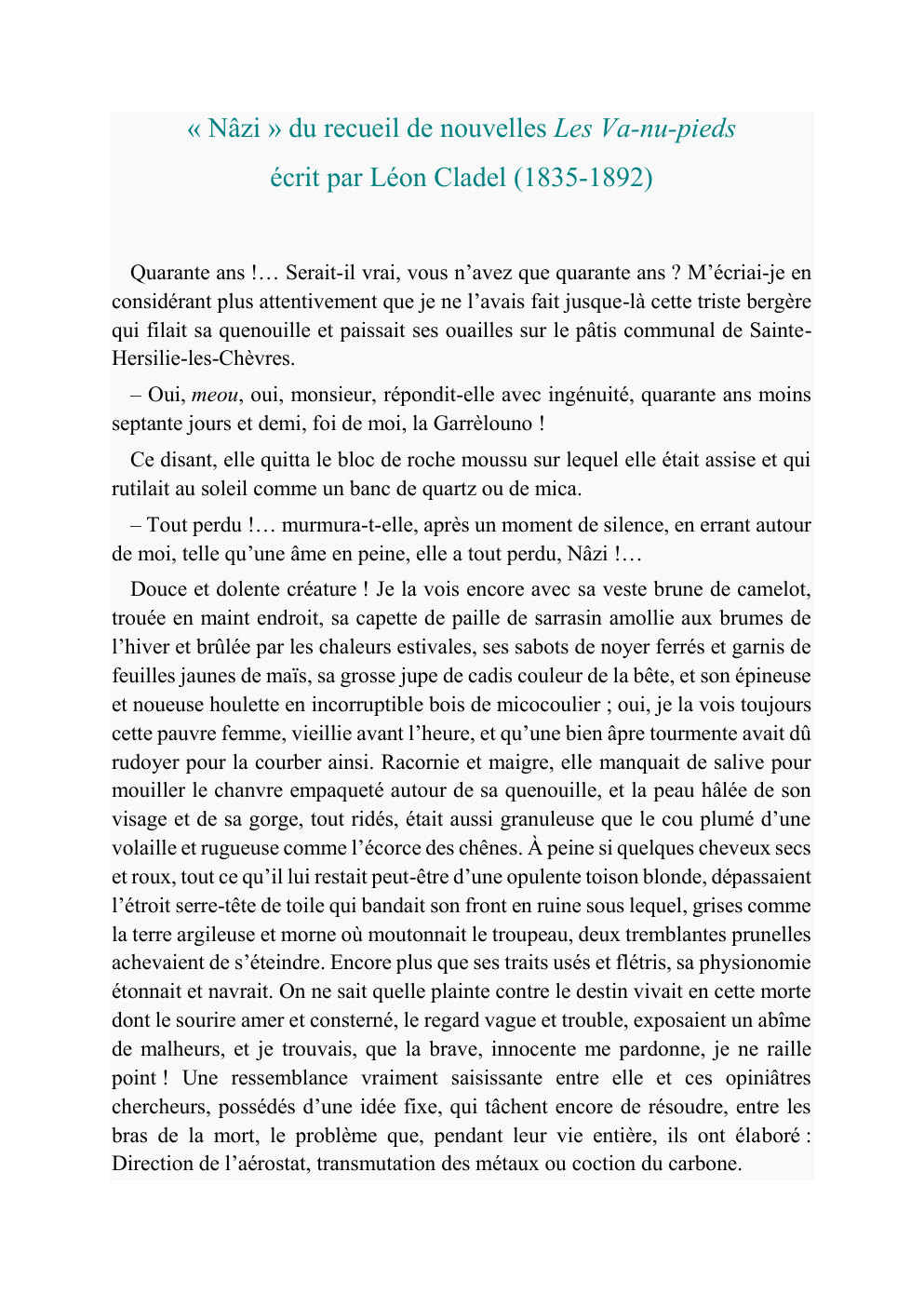 Prévisualisation du document Nâzi de Léon Cladel