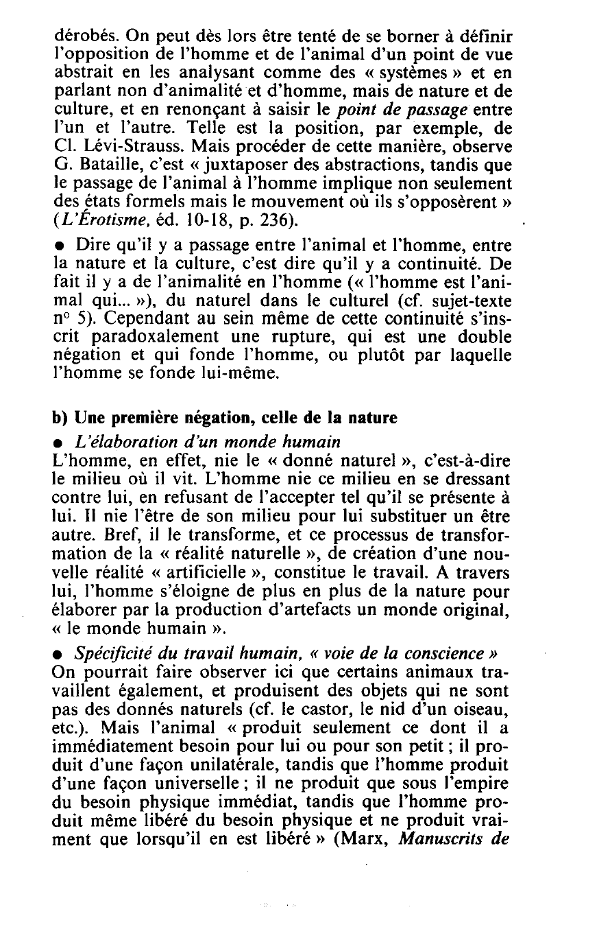 Prévisualisation du document Négation de la nature chez Bataille