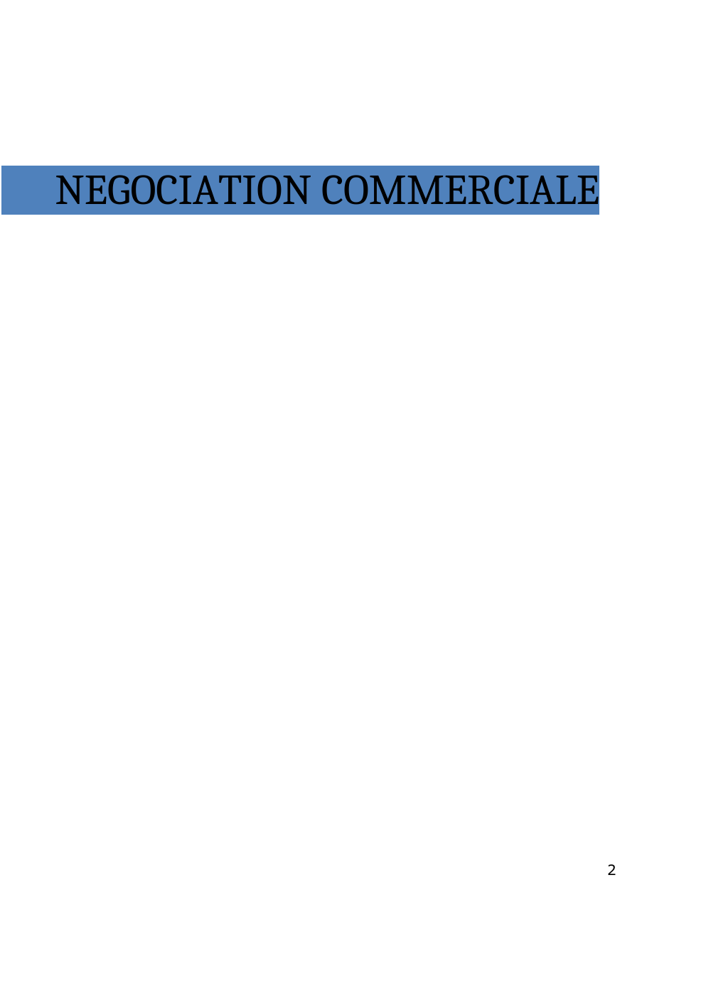 Prévisualisation du document Négociation commerciale