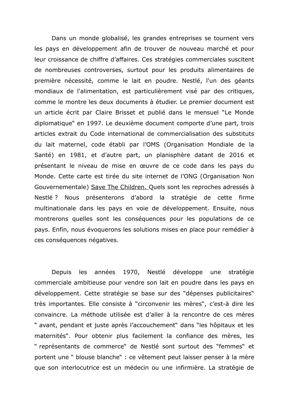 Prévisualisation du document Nestlé DM Histoire