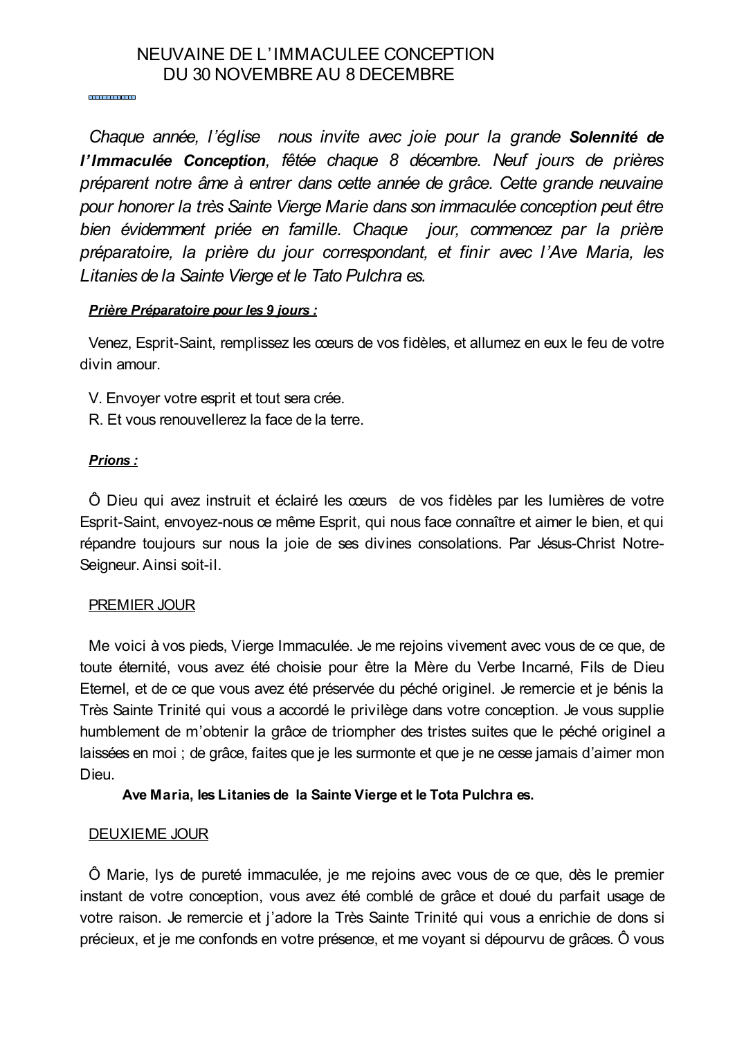 Prévisualisation du document neuvaine
