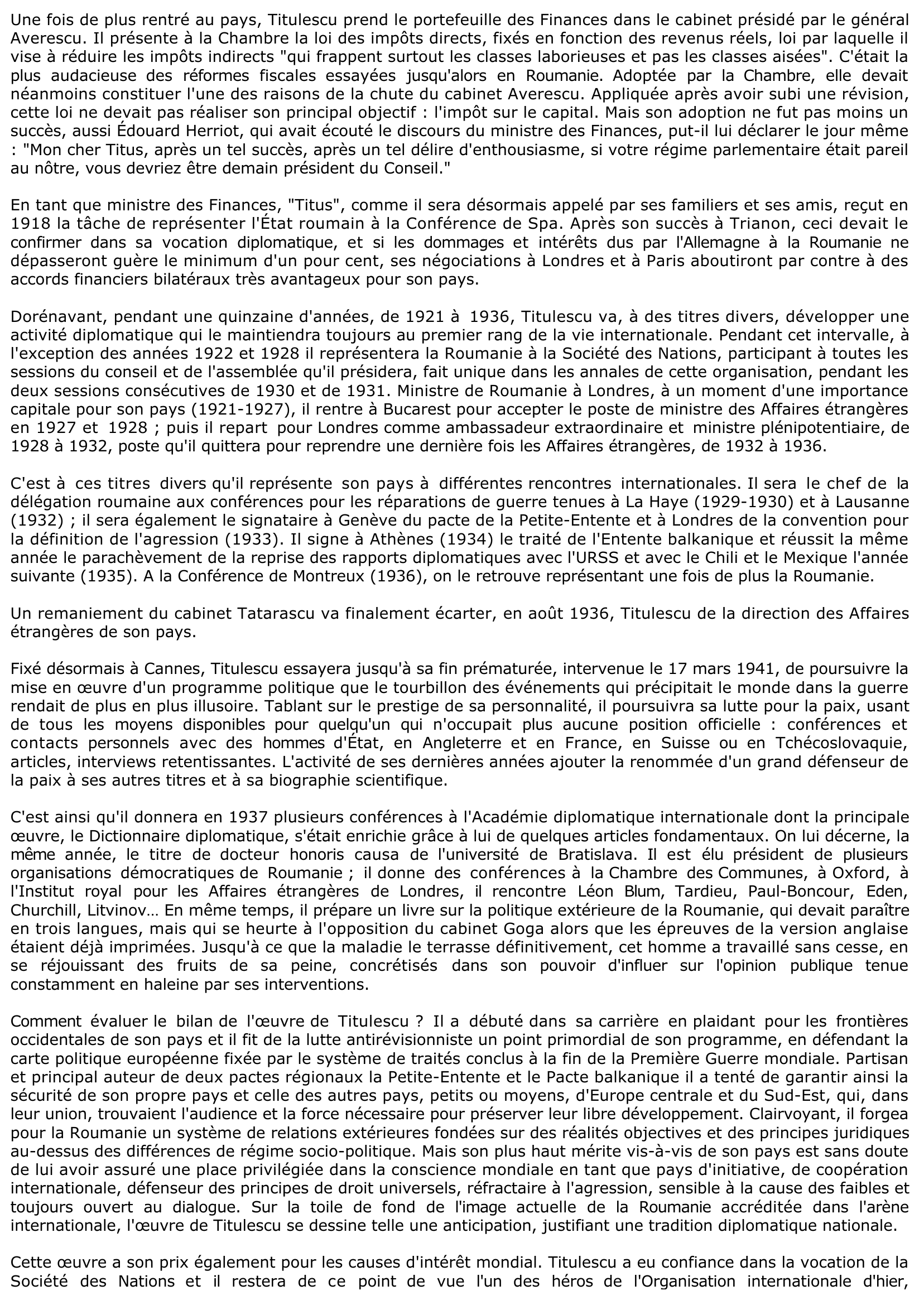 Prévisualisation du document Nicolae Titulescu (Histoire)