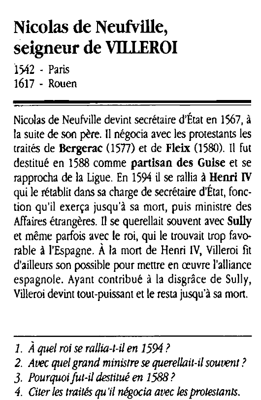 Prévisualisation du document Nicolas de Neufville, seigneur de VILITROI