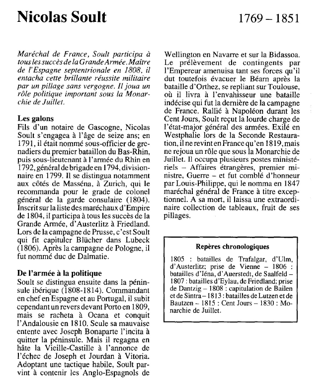 Prévisualisation du document Nicolas Soult.